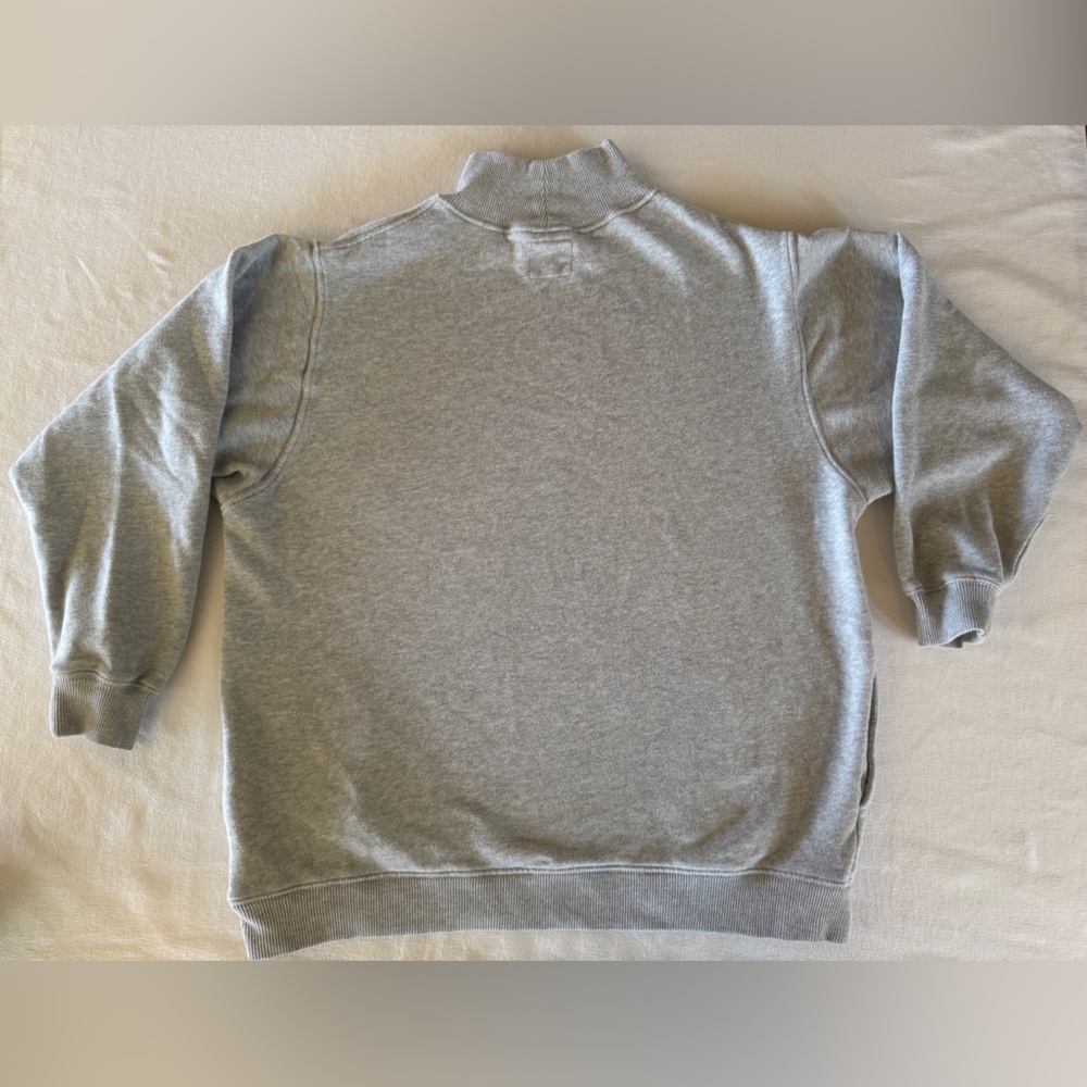 Aerie Gray Mock Neck Sweatshirt Women XS Soft Fleece Pullover Cozy Lounge - Picture 2 of 6